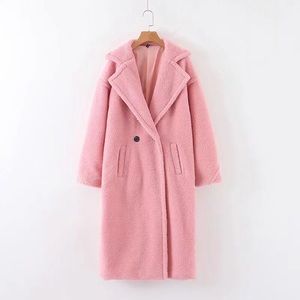 Oversized Wool long coats (Pink, Brown)